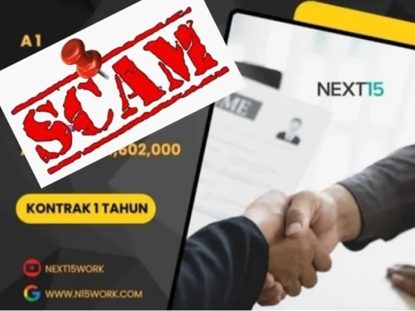 Aplikasi Next 15 yang tinggal menunggu waktu scam.