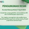 Pengumuman dari Aplikasi Next 15 yang baru selesai libur.