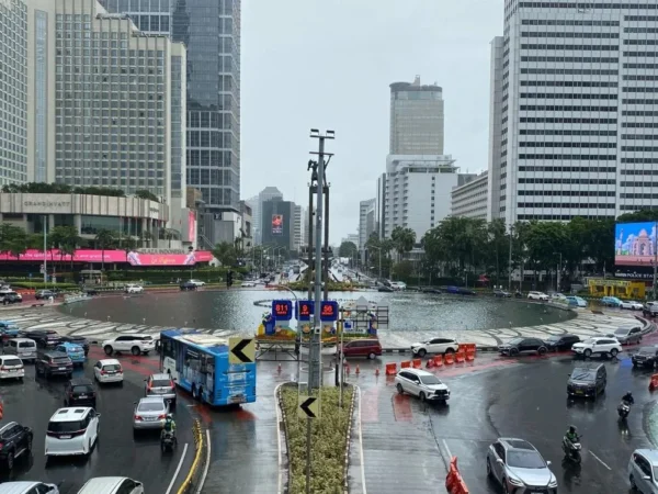 Sejumlah hotel di sekitar Bundaran HI, Jakarta. (foto/ANTARA)