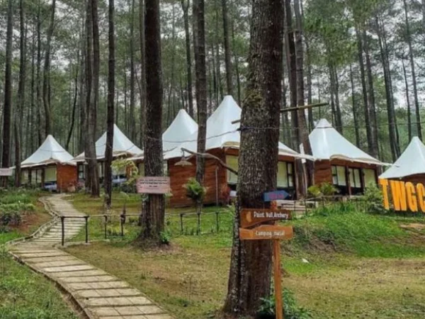 Lokasi wisata dan penginapan di TWGC Campingland Lembang, Bandung Barat. Dok Jabar Ekspres/Suwitno