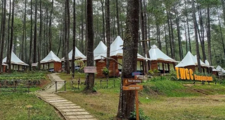 Lokasi wisata dan penginapan di TWGC Campingland Lembang, Bandung Barat. Dok Jabar Ekspres/Suwitno