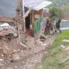 Sejumlah rumah warga yang alami kerusakan usai terjadi pergerakan tanah di kawasan Cimahi Utara. (Dok: BPBD Kota Cimahi)
