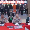 Isti. Konferensi pers pengungkapan kasus dugaan kekerasan seksual oleh oknum dokter kandungan di Garut. Foto. Humas Polda Jabar.