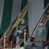 Bupati Bandung, Dadang Supriatna saat memberikan sambutan di Hari Jadi ke 348 Kabupaten Bandung di Lapangan Upakarti, Komplek Pemkab Bandung, Soreang, Senin (21/4/2025). Foto Istimewa